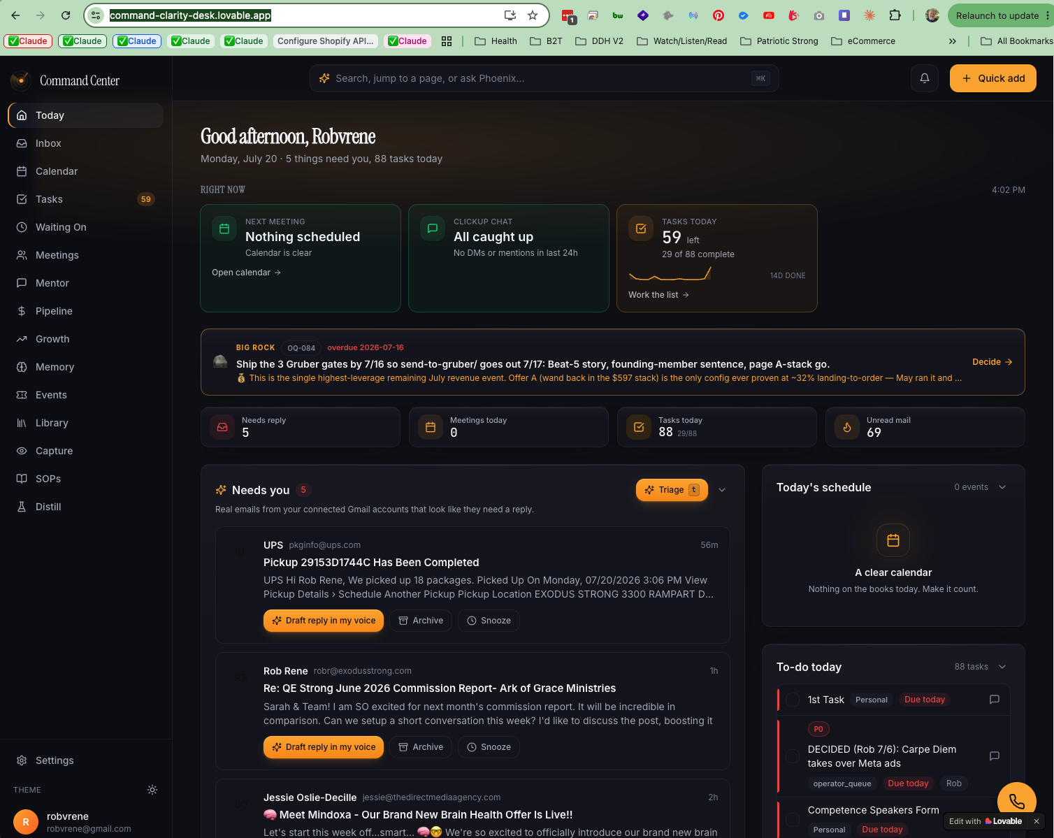 Screenshot of Founder OS